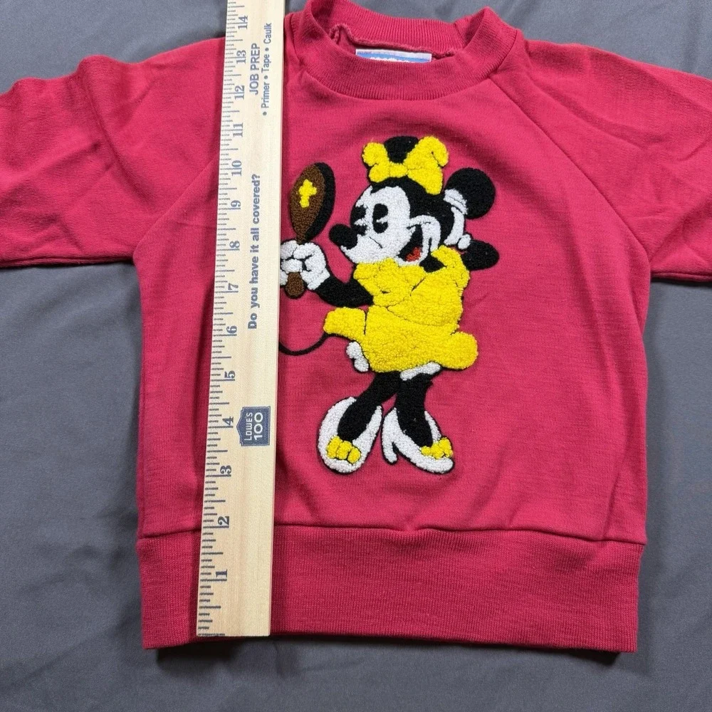 Disney Vintage 80s Sunday Comics Minnie Mouse Crewneck Longsleeve 4T/5T RARE‎